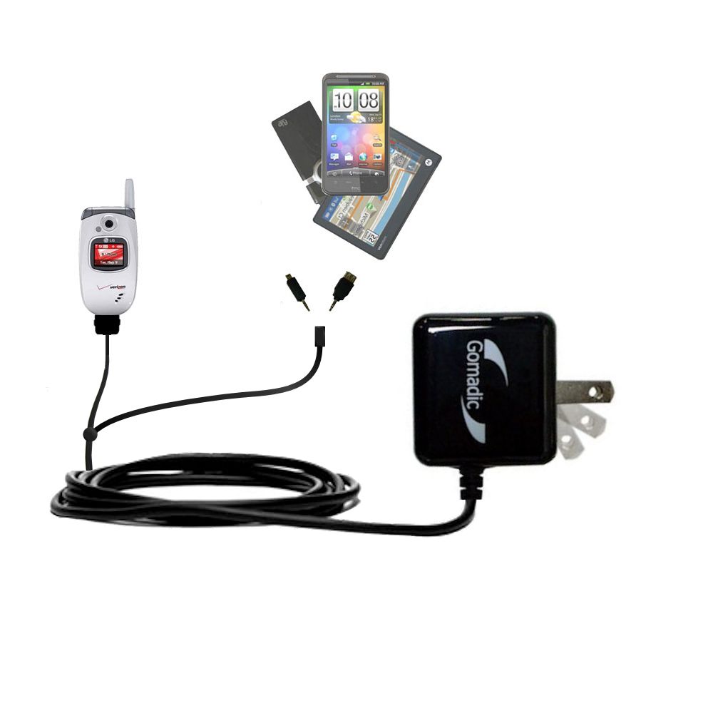 Double Wall Home Charger with tips including compatible with the LG VX5300 / VX-5300