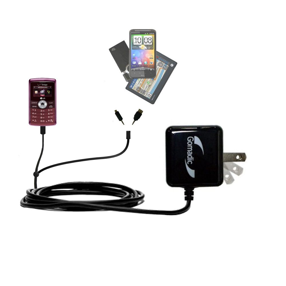 Double Wall Home Charger with tips including compatible with the LG VX9200