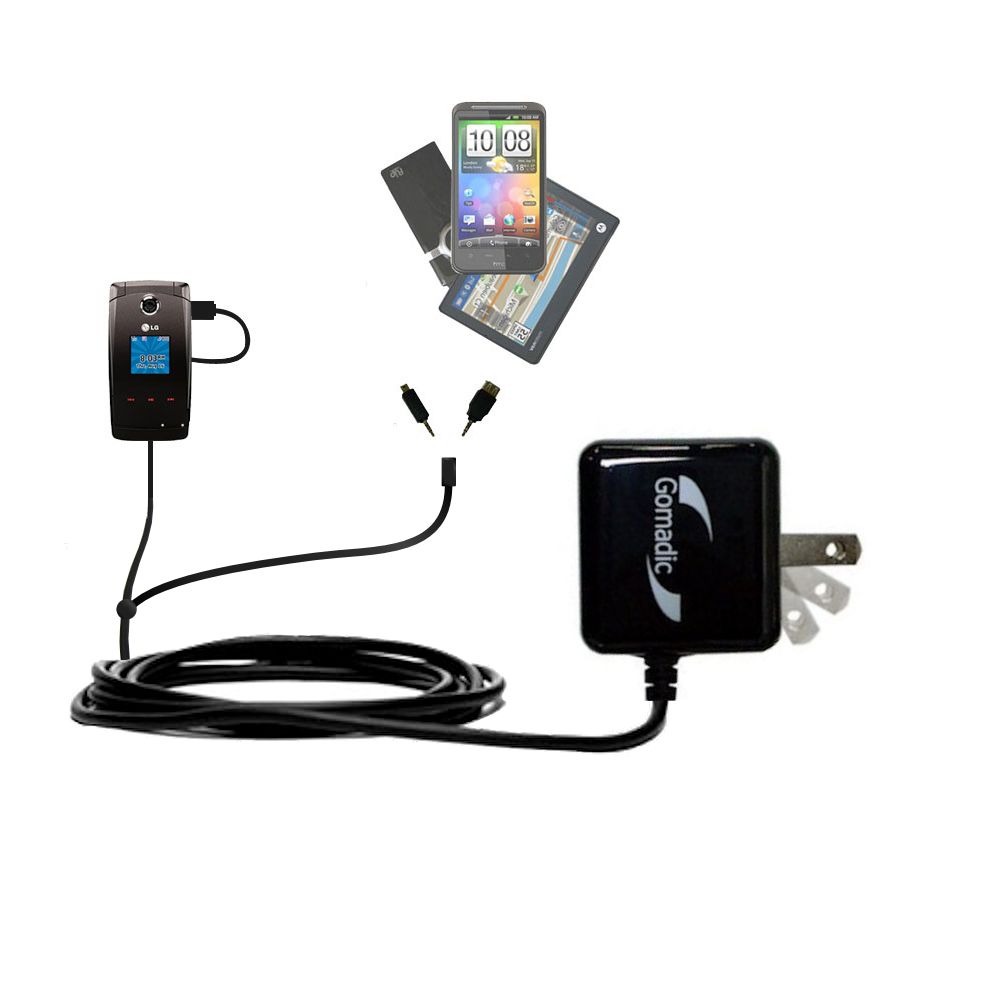 Double Wall Home Charger with tips including compatible with the LG Wave AX380