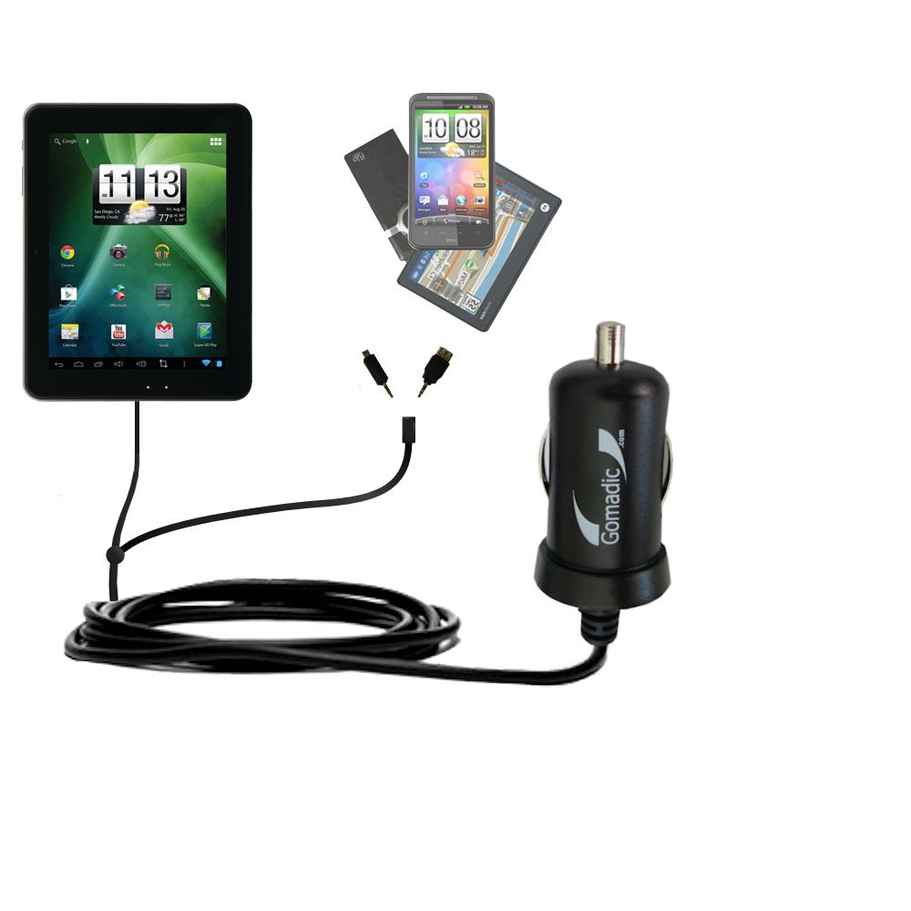 mini Double Car Charger with tips including compatible with the Mach Speed Trio Stealth G2 / 8