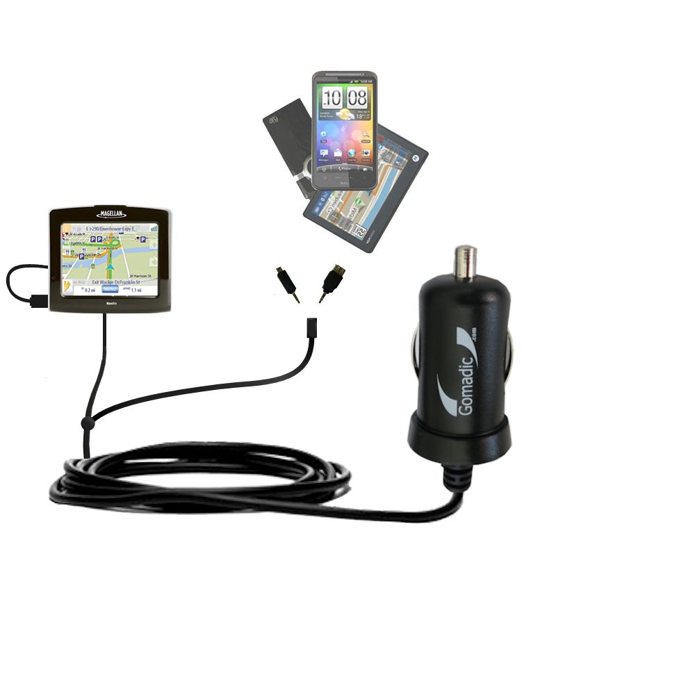 mini Double Car Charger with tips including compatible with the Magellan Maestro 3220