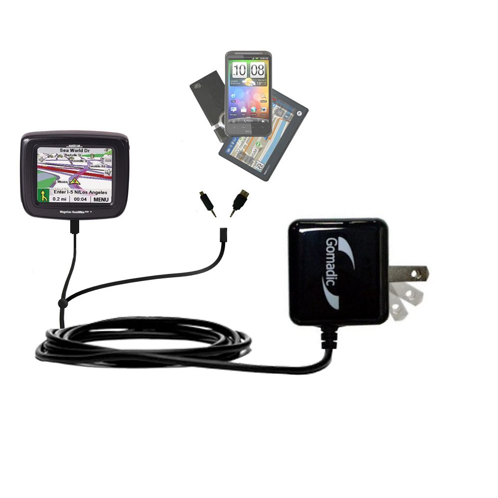 Double Wall Home Charger with tips including compatible with the Magellan Roadmate 2200T
