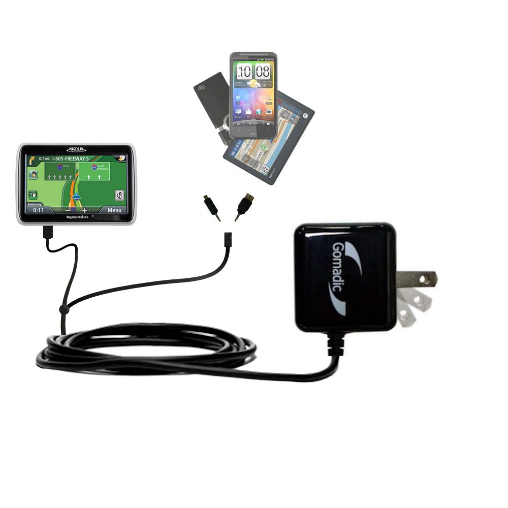 Double Wall Home Charger with tips including compatible with the Magellan Roadmate 3030-LM