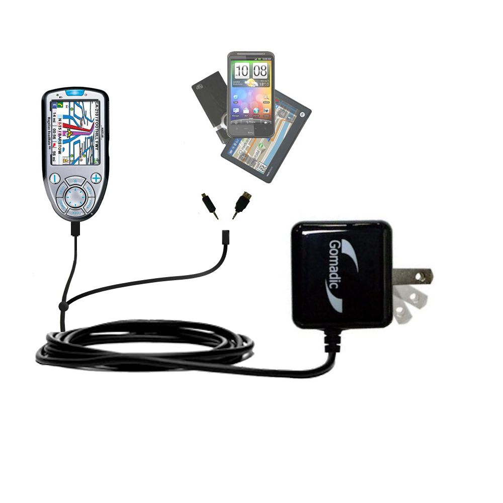 Double Wall Home Charger with tips including compatible with the Magellan Roadmate 800