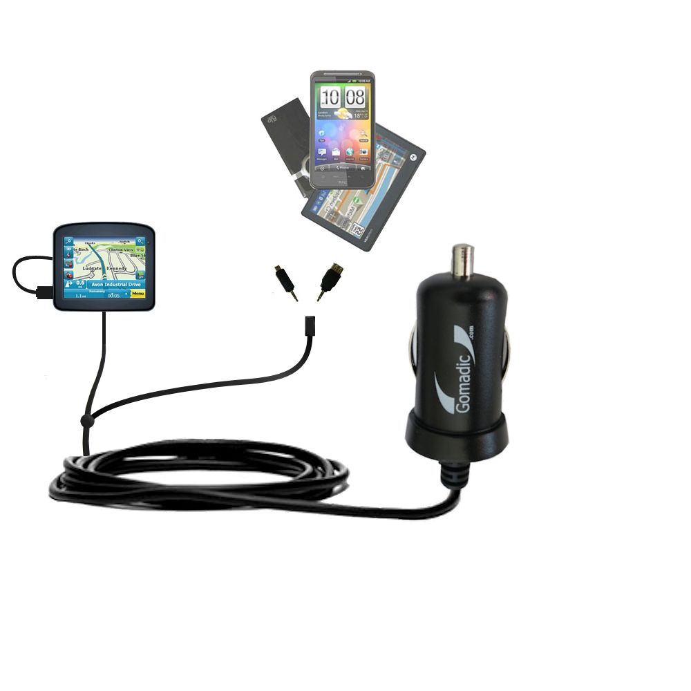 mini Double Car Charger with tips including compatible with the Maylong FD-250 GPS For Dummies