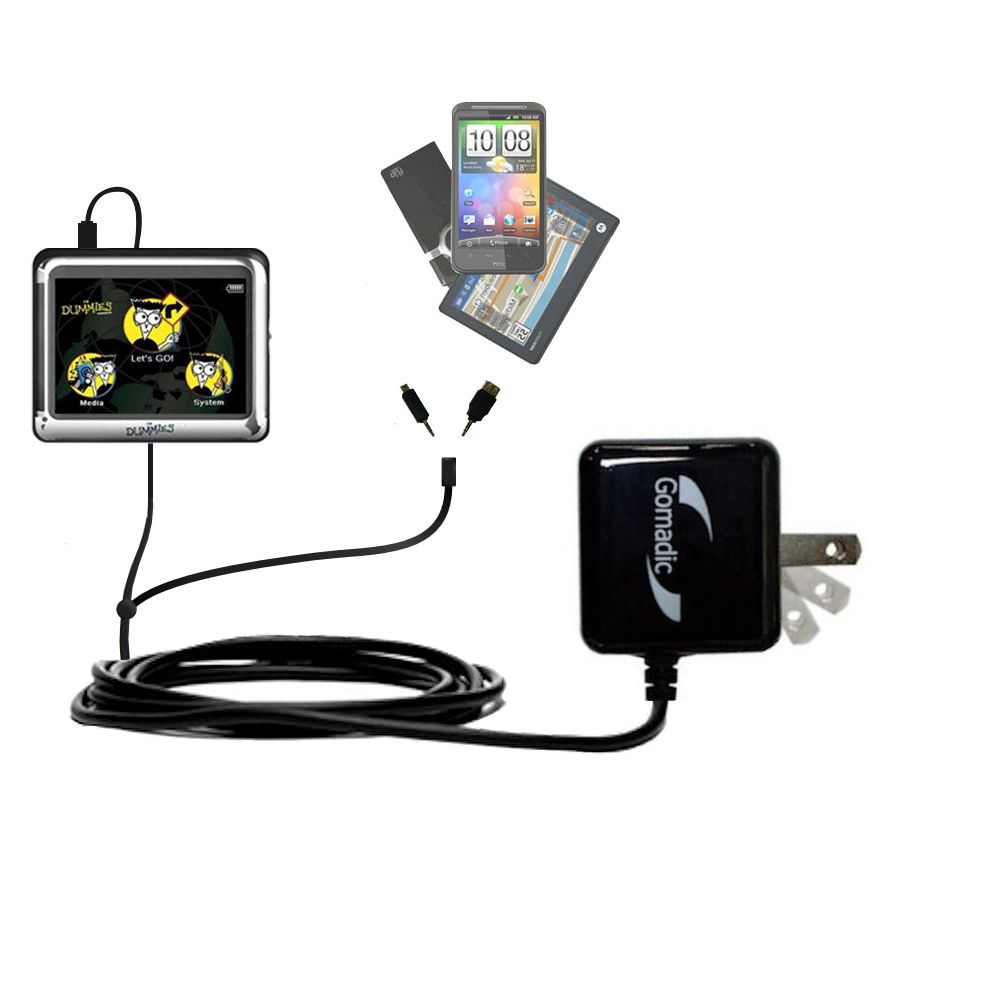Double Wall Home Charger with tips including compatible with the Maylong FD-350 GPS For Dummies