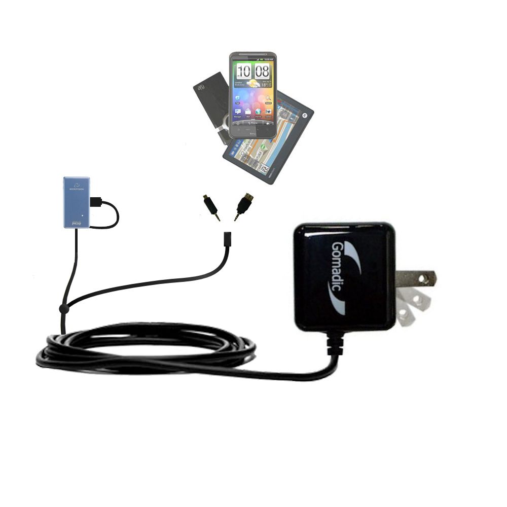 Double Wall Home Charger with tips including compatible with the Microvision ShowWX Laser Pico