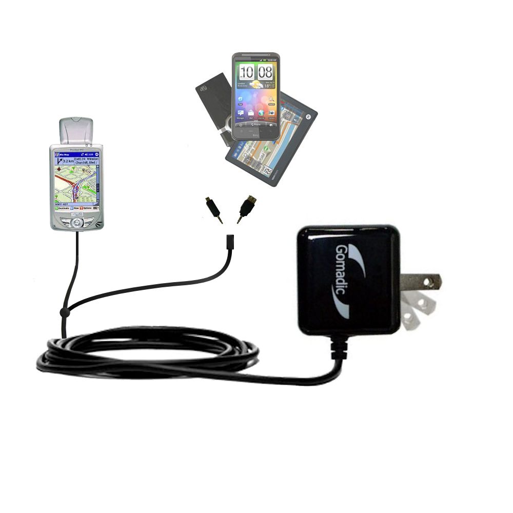 Double Wall Home Charger with tips including compatible with the Mio 3830 MiTAC
