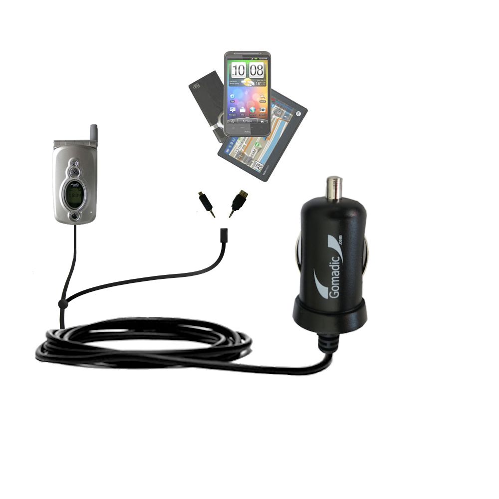 mini Double Car Charger with tips including compatible with the Mio 8380 8390 8870 MiTAC