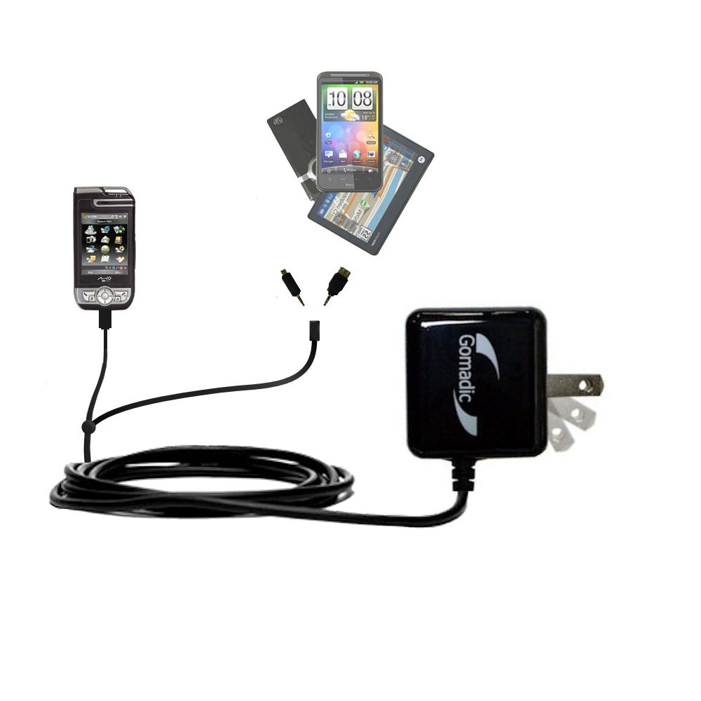 Double Wall Home Charger with tips including compatible with the Mio A700