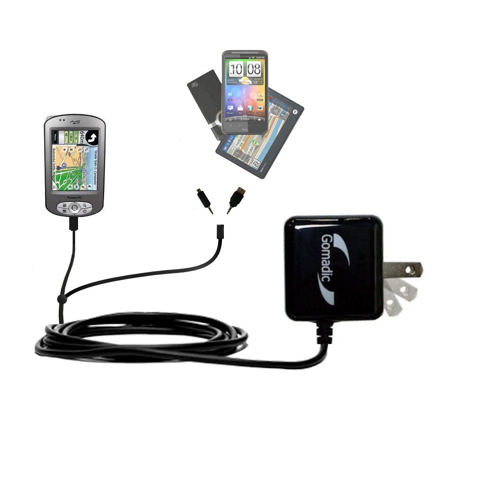 Double Wall Home Charger with tips including compatible with the Mio P350