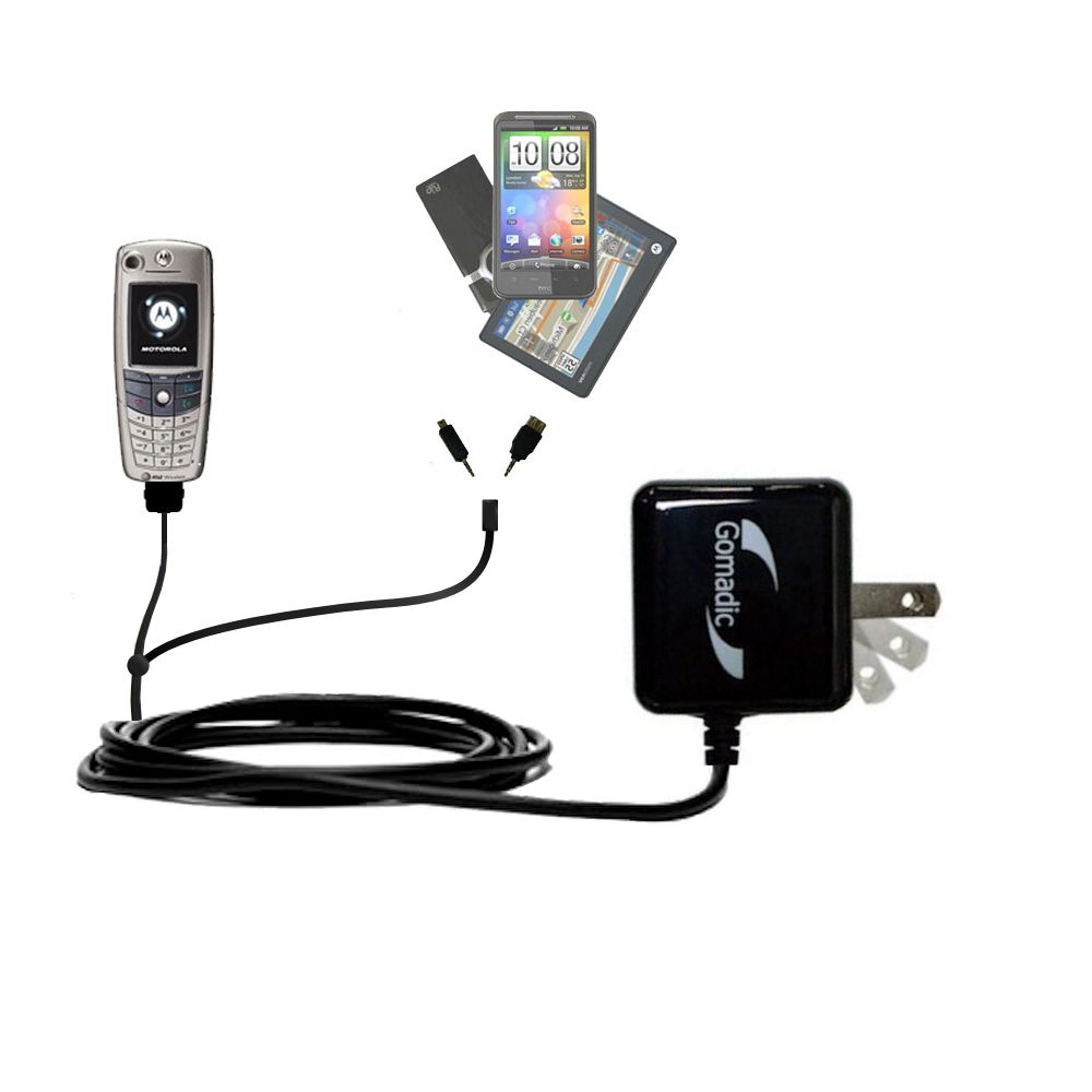 Double Wall Home Charger with tips including compatible with the Motorola A845