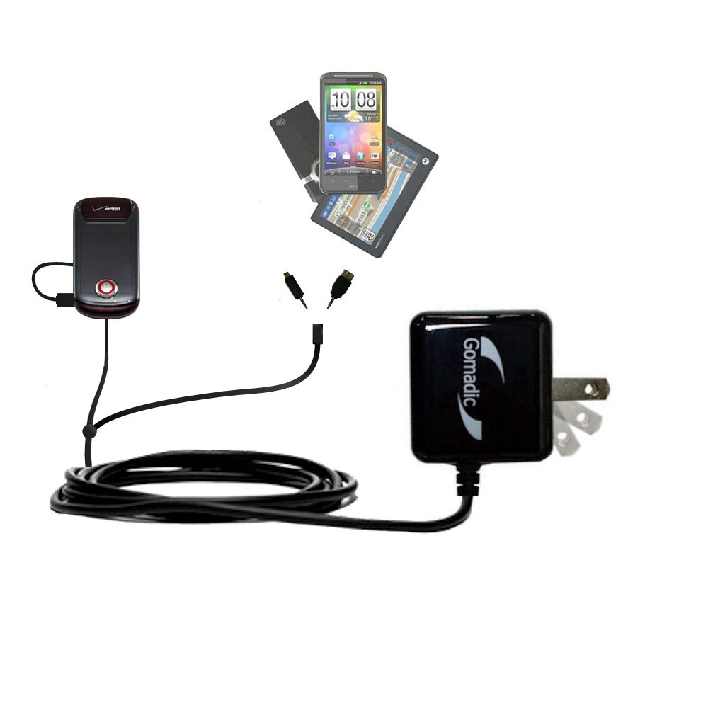 Double Wall Home Charger with tips including compatible with the Motorola Blaze