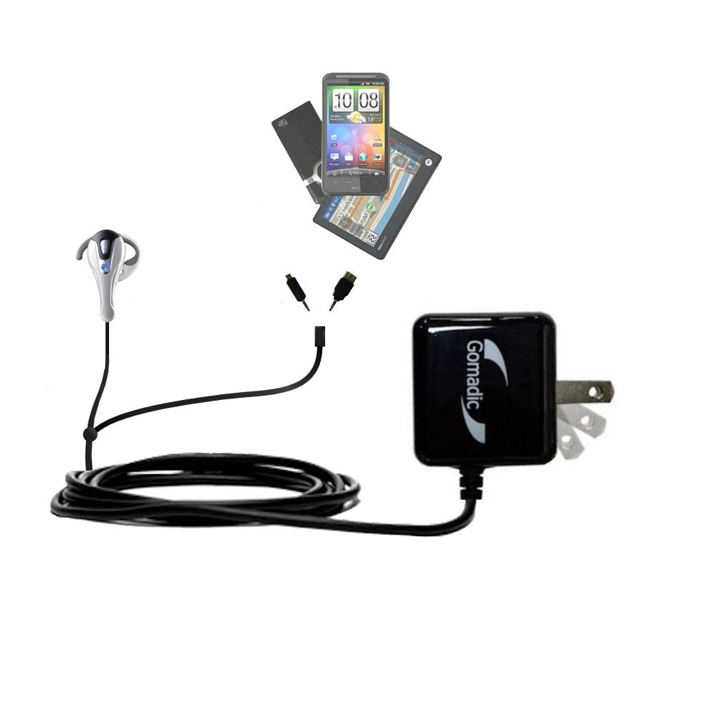 Double Wall Home Charger with tips including compatible with the Motorola HS801