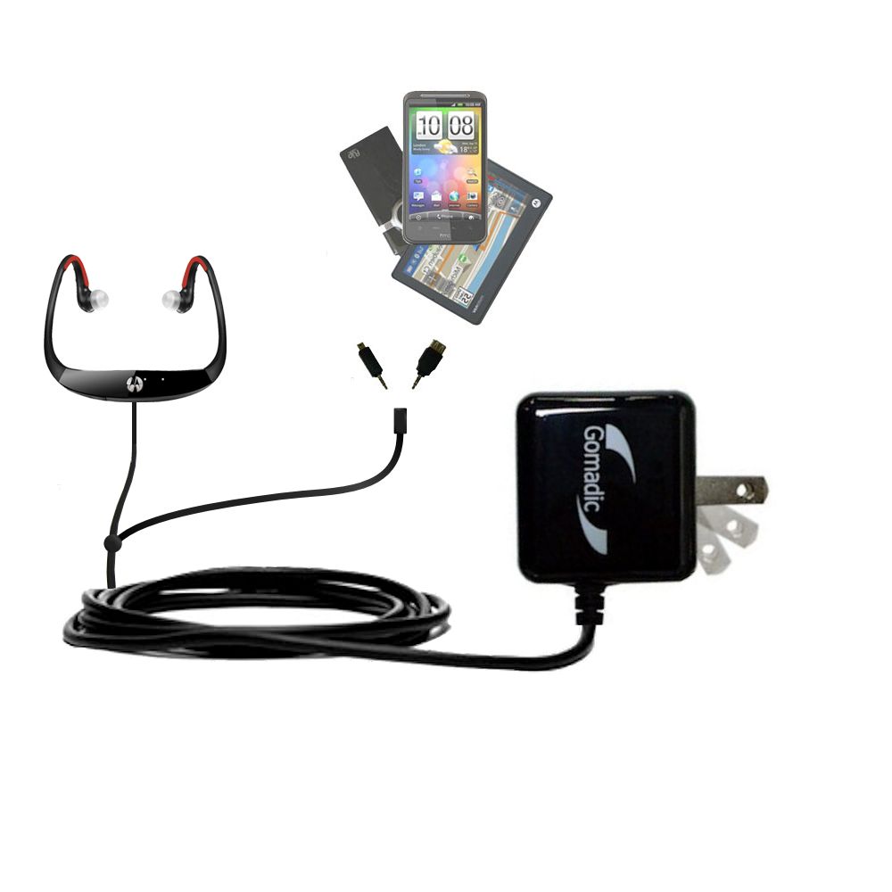 Double Wall Home Charger with tips including compatible with the Motorola S9