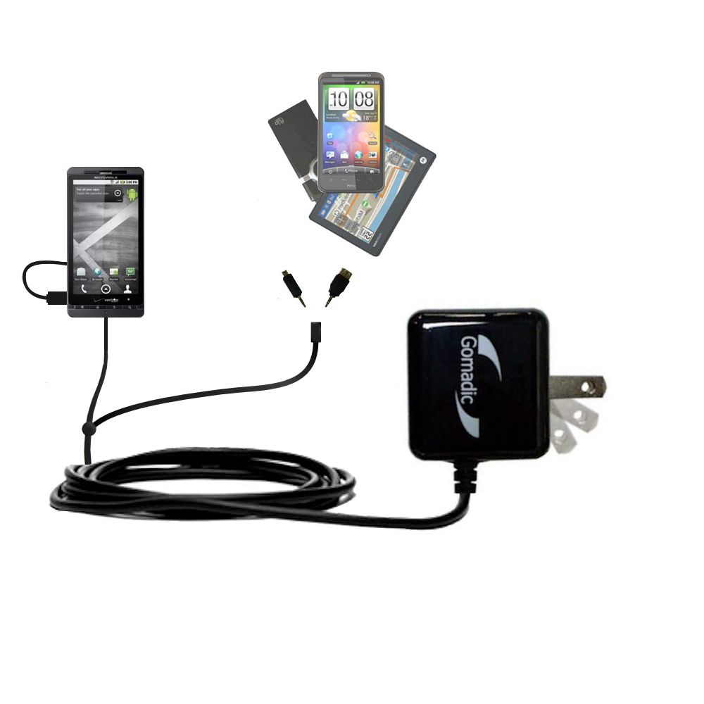 Double Wall Home Charger with tips including compatible with the Motorola Daytona