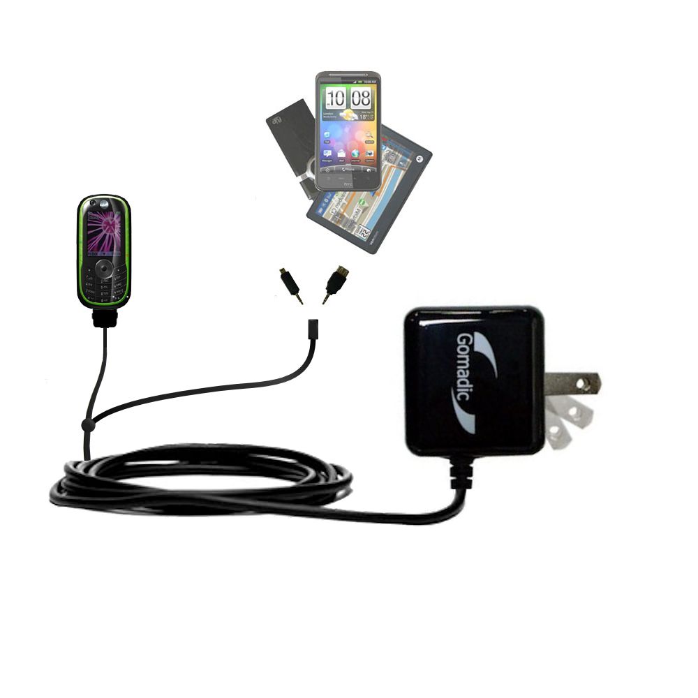 Double Wall Home Charger with tips including compatible with the Motorola E1060
