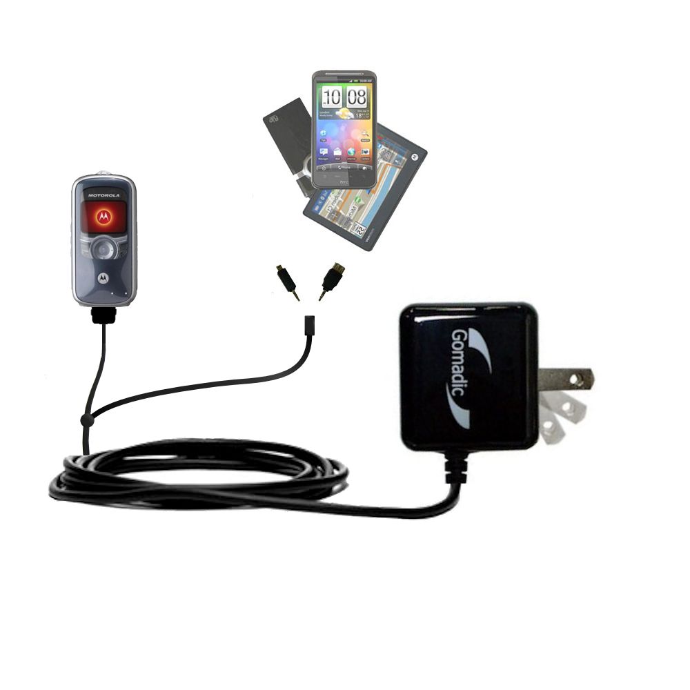 Double Wall Home Charger with tips including compatible with the Motorola E380