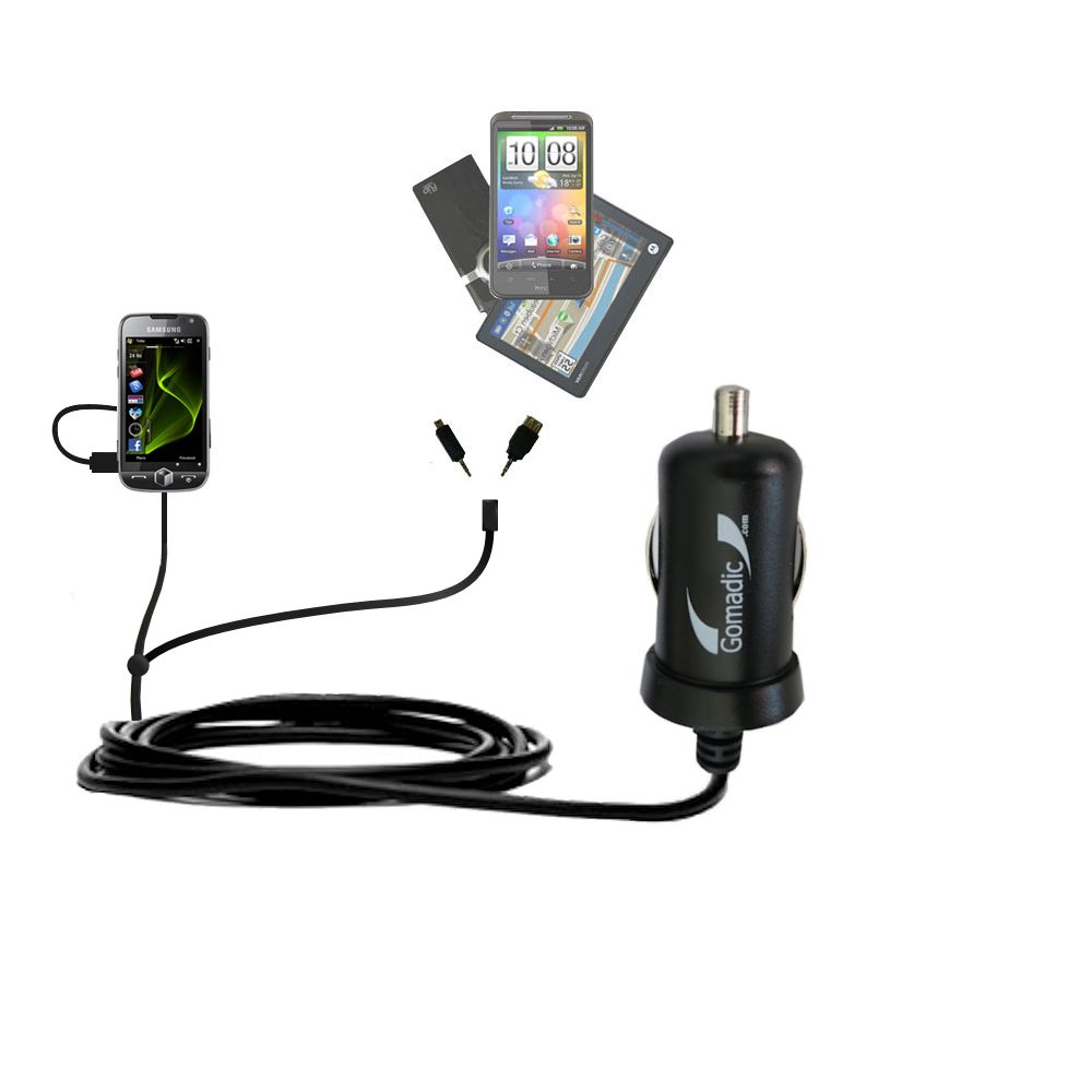 mini Double Car Charger with tips including compatible with the Motorola Entice W766