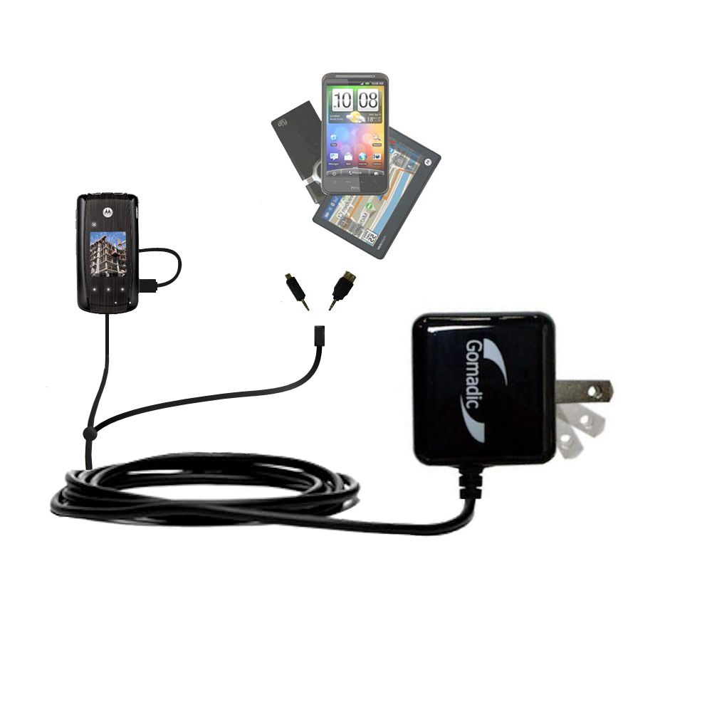 Double Wall Home Charger with tips including compatible with the Motorola i890