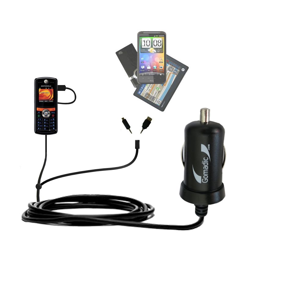 mini Double Car Charger with tips including compatible with the Motorola MOTO VE240