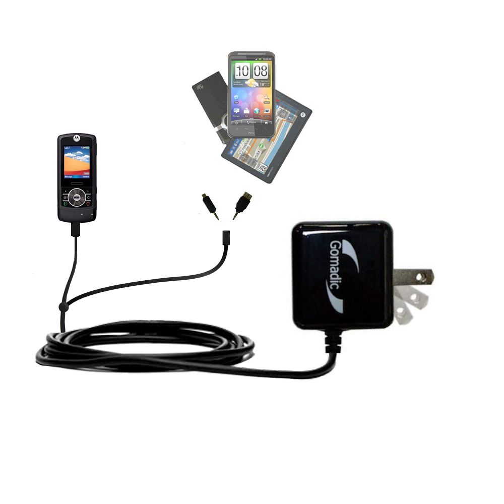 Double Wall Home Charger with tips including compatible with the Motorola MOTORIZR Z3