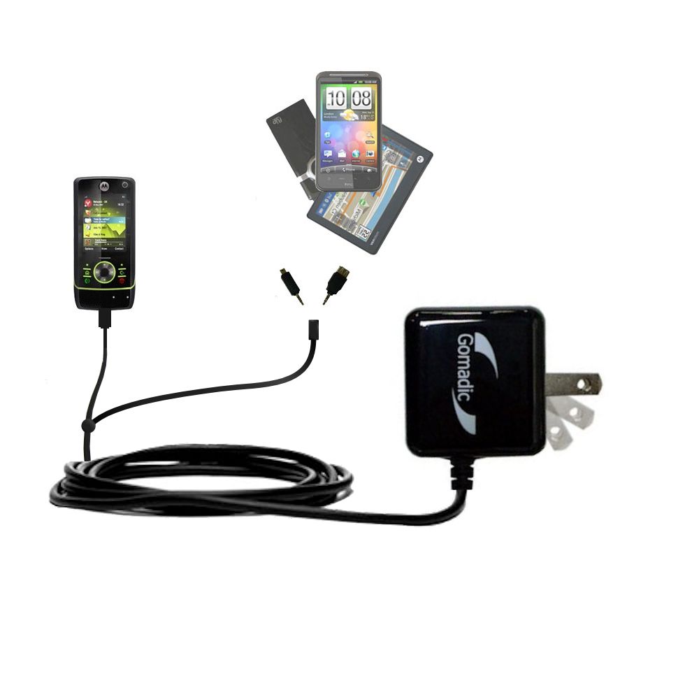 Double Wall Home Charger with tips including compatible with the Motorola MOTORIZR Z8