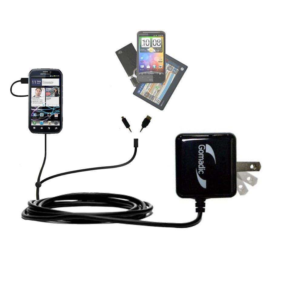 Double Wall Home Charger with tips including compatible with the Motorola Photon 4G
