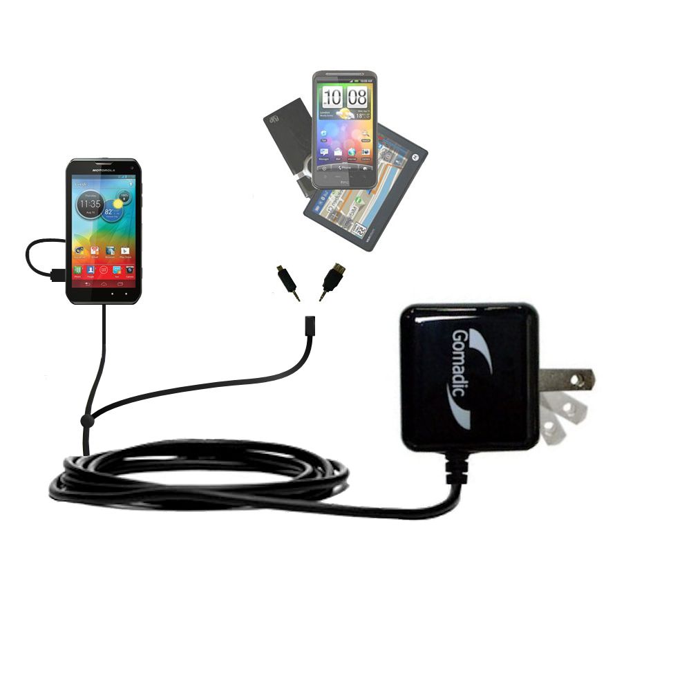 Double Wall Home Charger with tips including compatible with the Motorola PHOTON Q