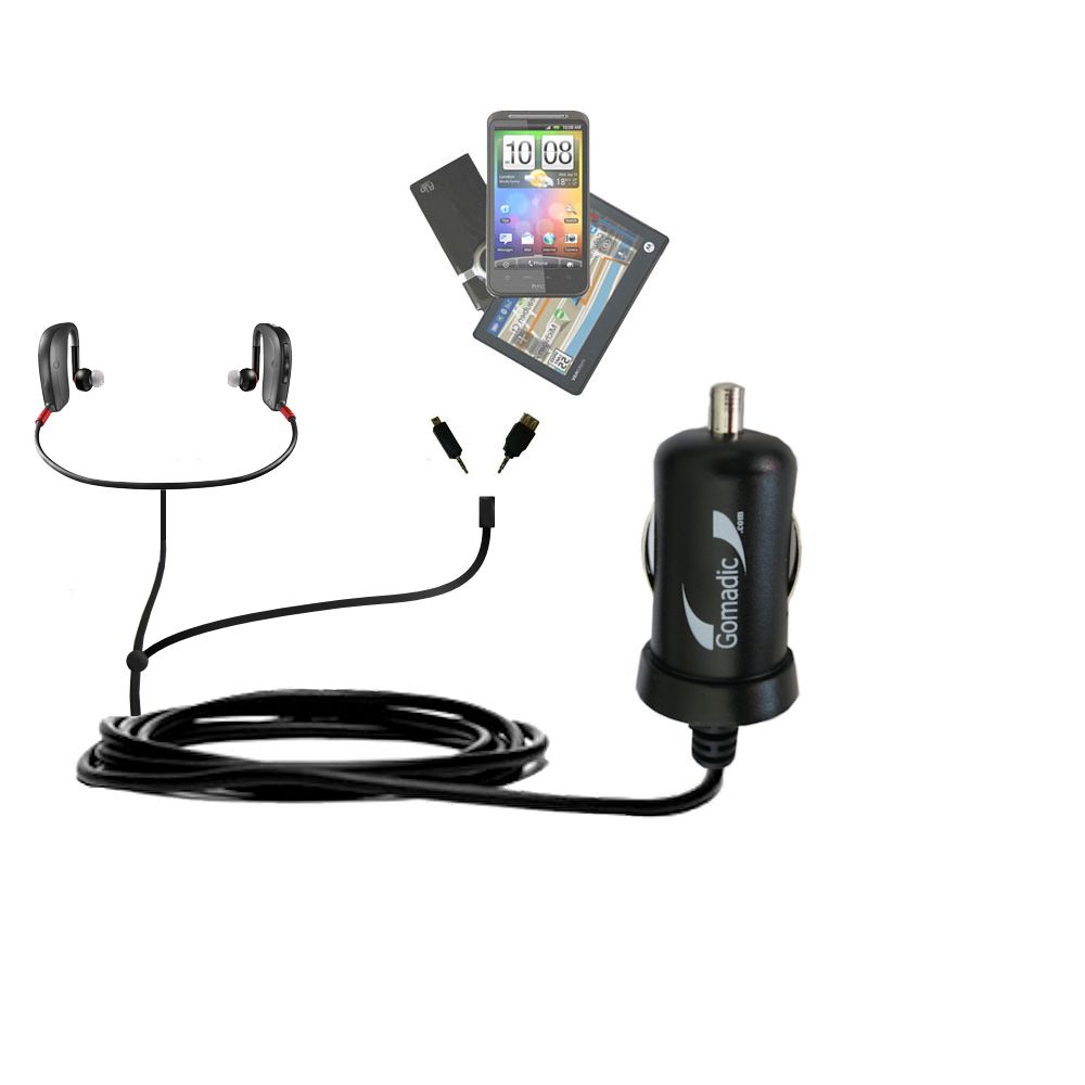 mini Double Car Charger with tips including compatible with the Motorola SF600