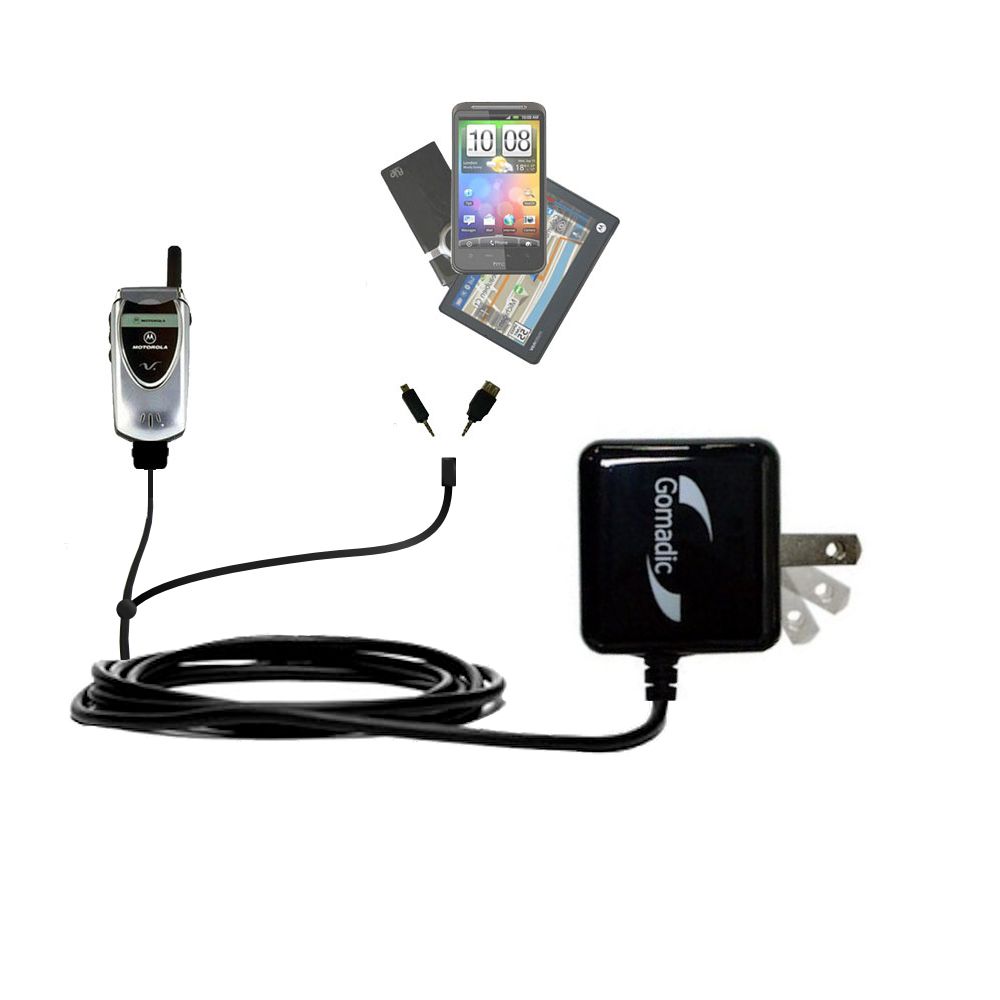 Double Wall Home Charger with tips including compatible with the Motorola V60