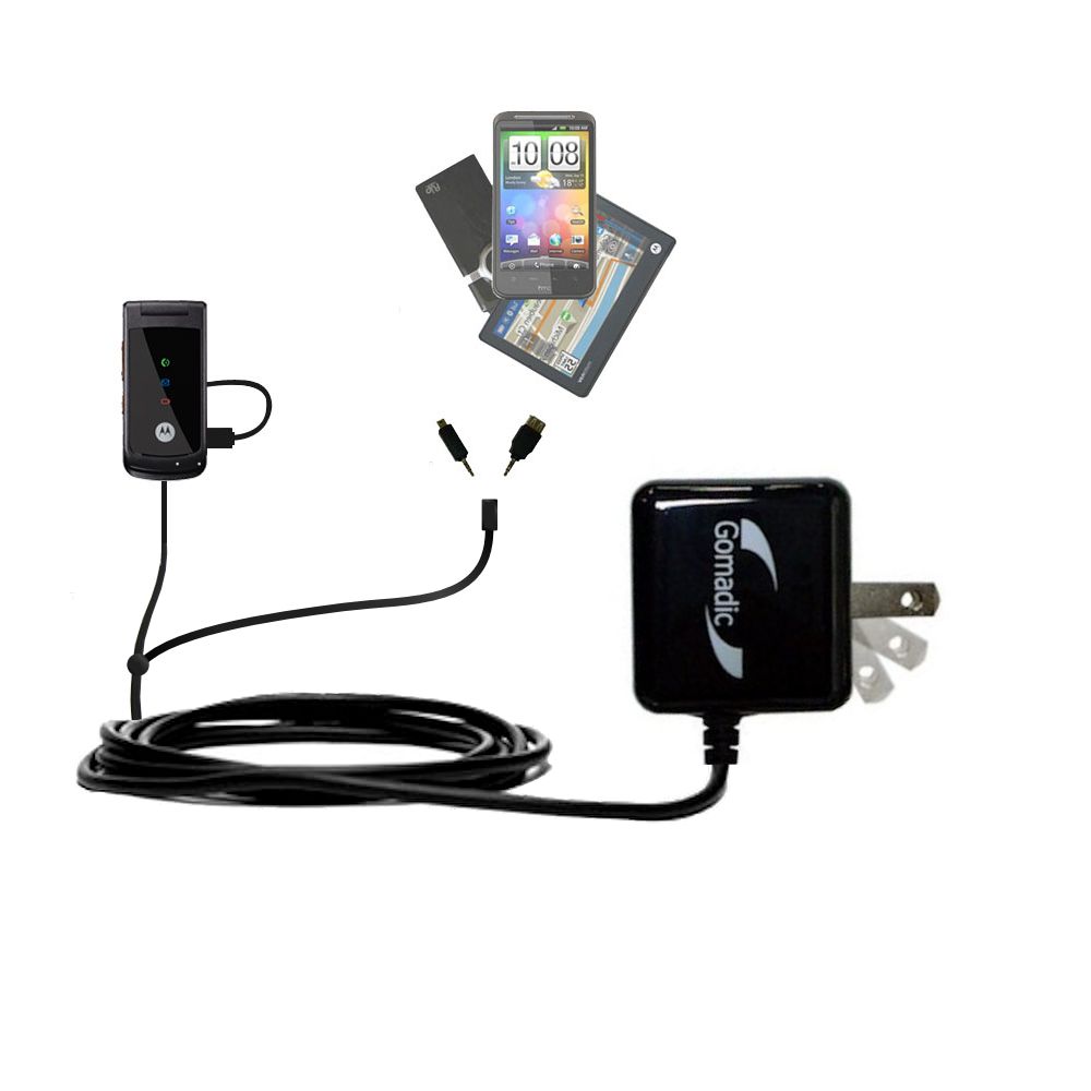 Double Wall Home Charger with tips including compatible with the Motorola W270