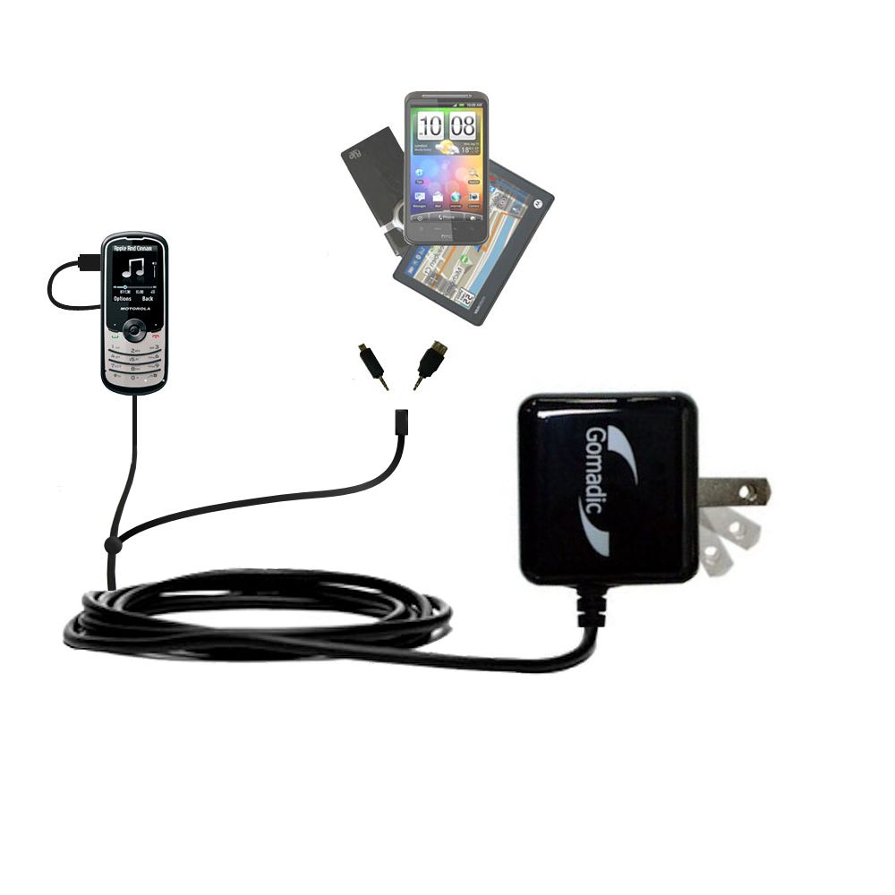 Double Wall Home Charger with tips including compatible with the Motorola WX260