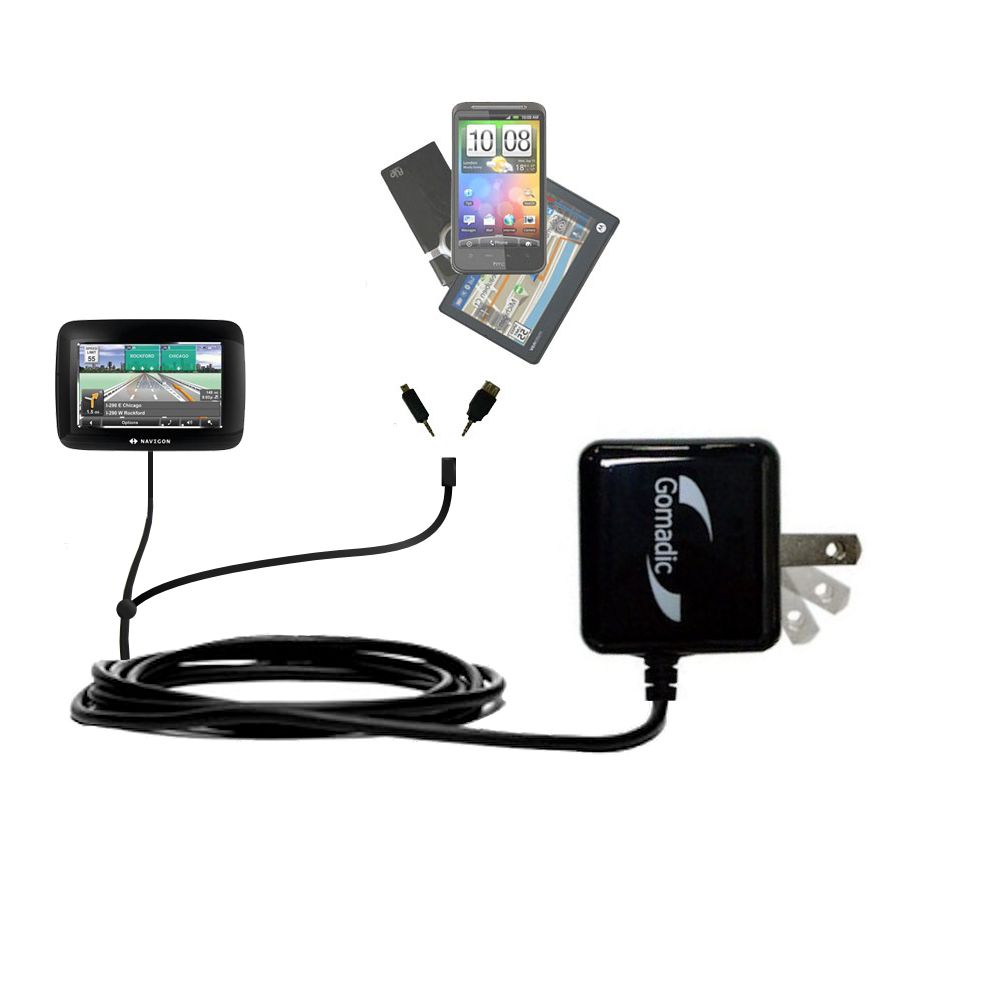 Double Wall Home Charger with tips including compatible with the Navigon 7100