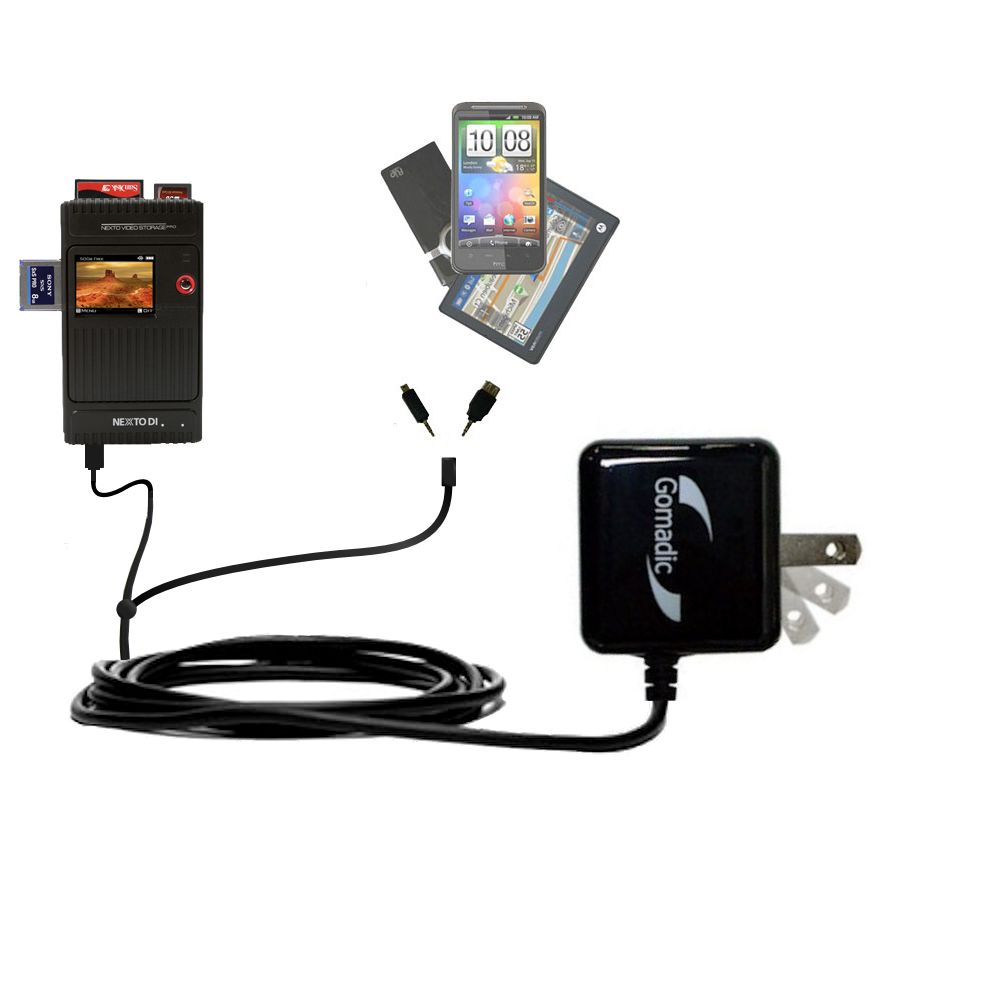 Double Wall Home Charger with tips including compatible with the Nexto Di Extreme ND-2725 / ND2725
