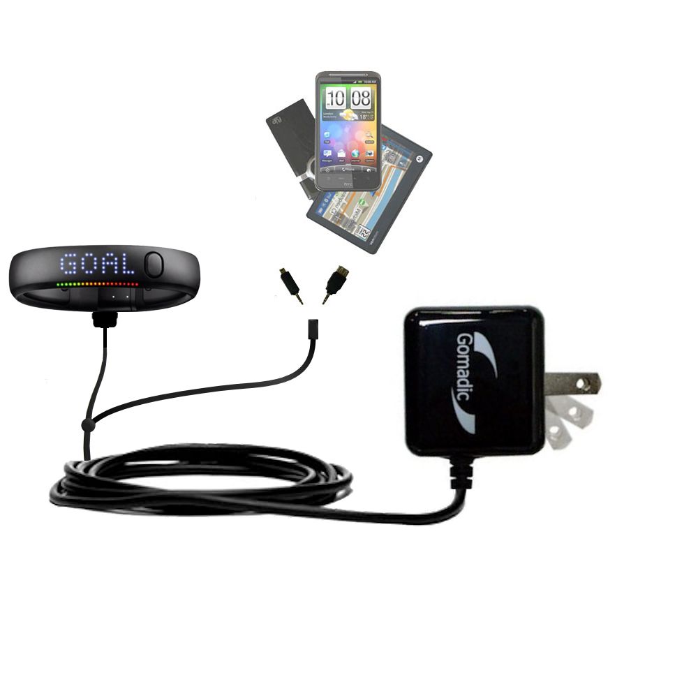 Double Wall Home Charger with tips including compatible with the Nike Fuelband SE