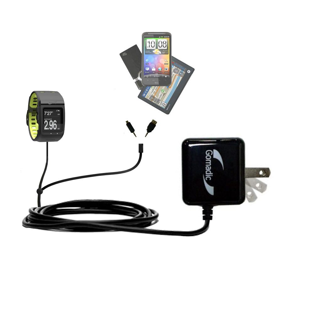 Double Wall Home Charger with tips including compatible with the Nike SportWatch GPS
