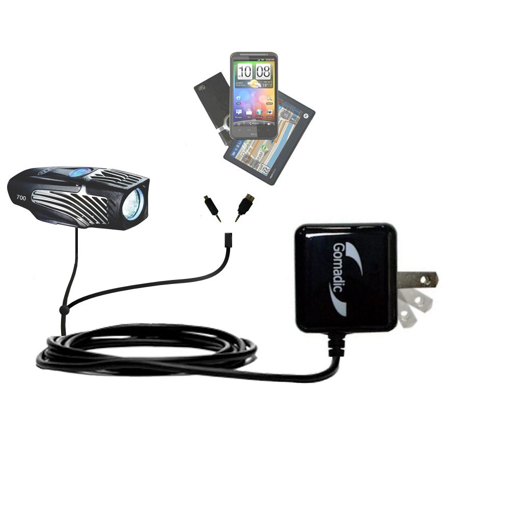 Double Wall Home Charger with tips including compatible with the Nite Rider Lumina 700