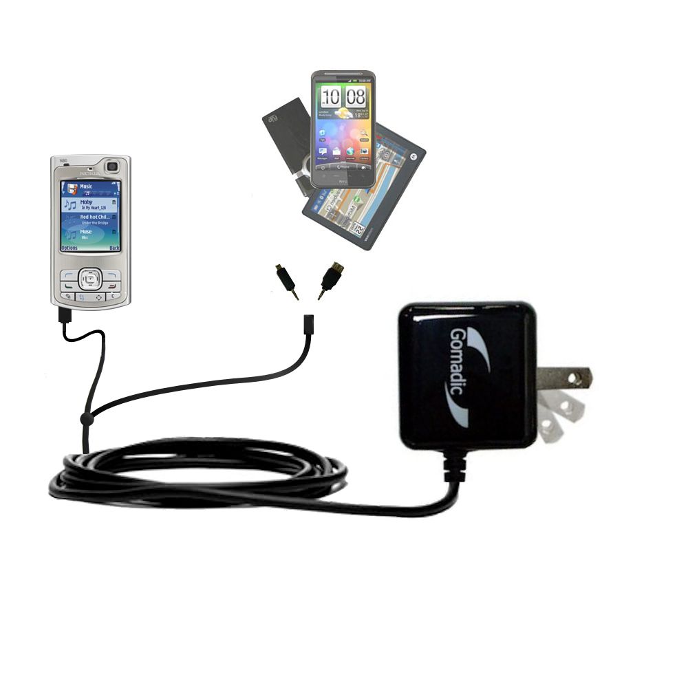 Double Wall Home Charger with tips including compatible with the Nokia E80 E81