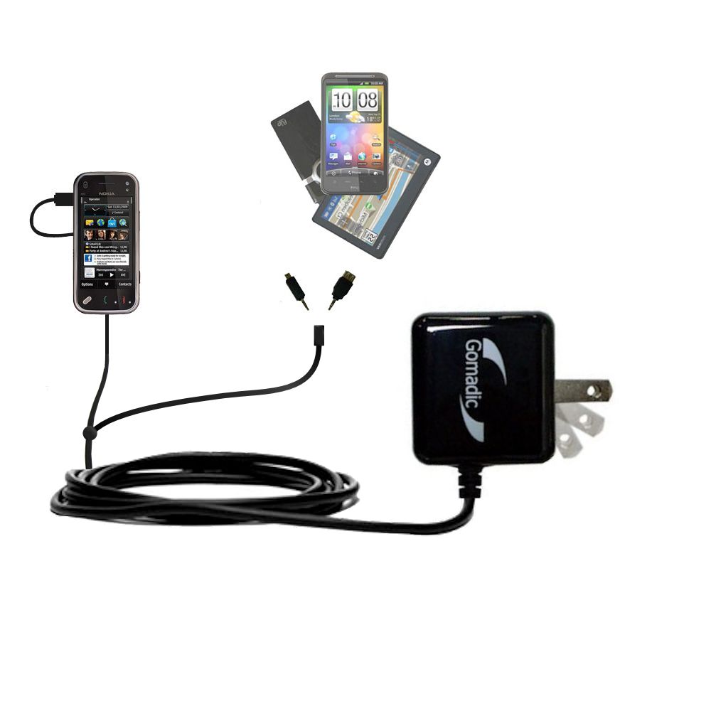 Double Wall Home Charger with tips including compatible with the Nokia N97