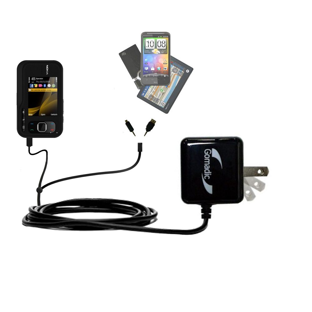 Double Wall Home Charger with tips including compatible with the Nokia Surge