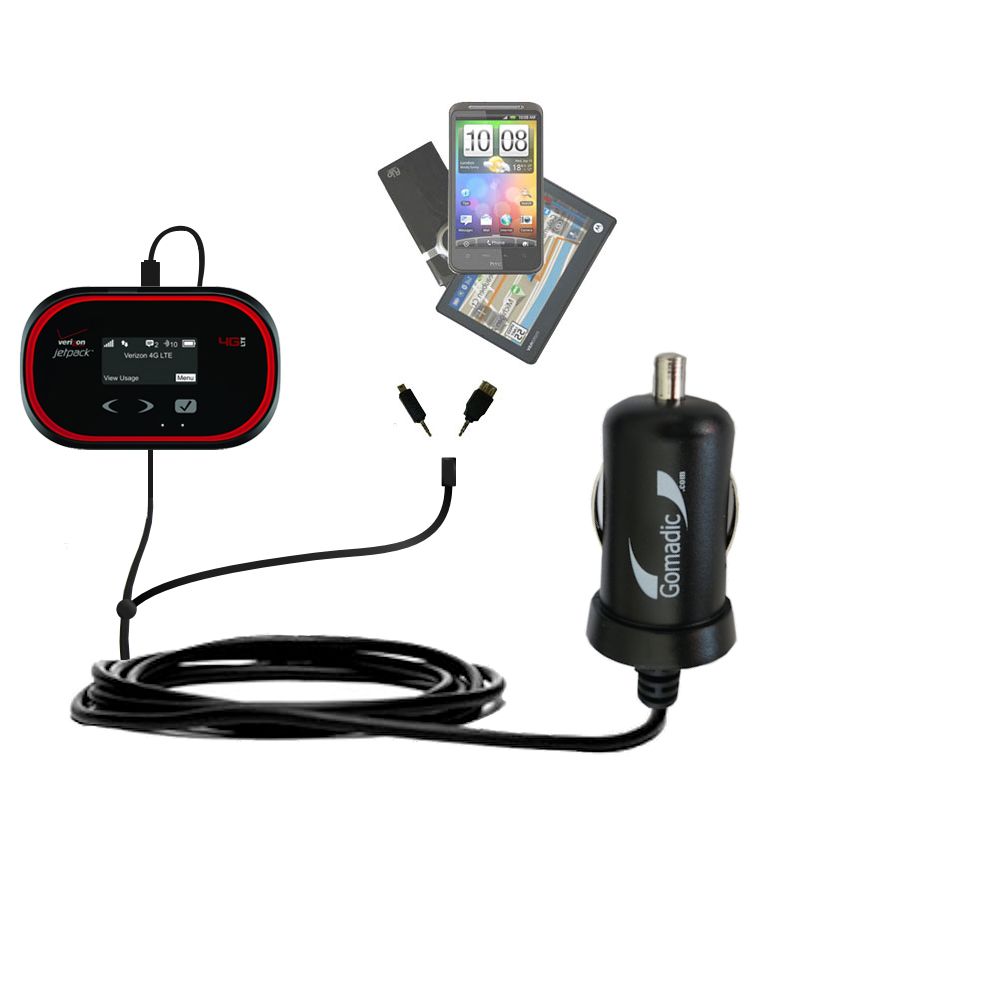 mini Double Car Charger with tips including compatible with the Novatel 5510L