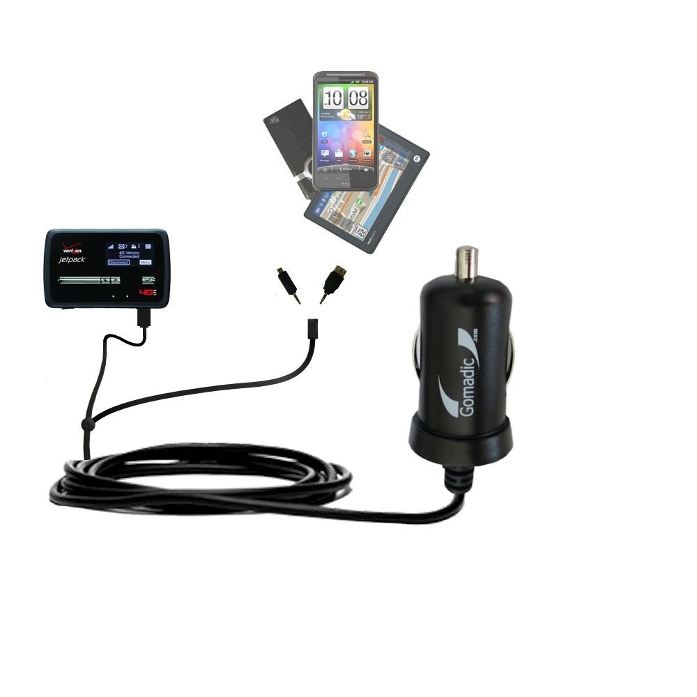 mini Double Car Charger with tips including compatible with the Novatel Mifi 4620L