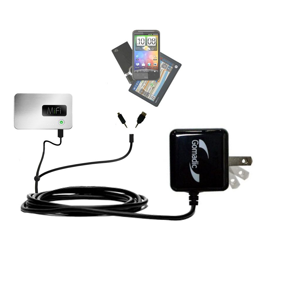 Double Wall Home Charger with tips including compatible with the Novatel Mifi 2200