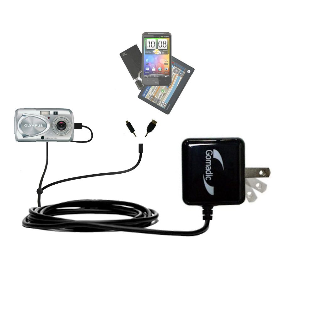 Double Wall Home Charger with tips including compatible with the Olympus Stylus 300 Digital