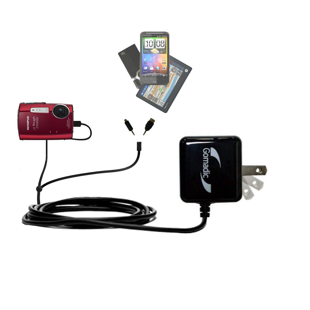 Double Wall Home Charger with tips including compatible with the Olympus Stylus TOUGH 3000