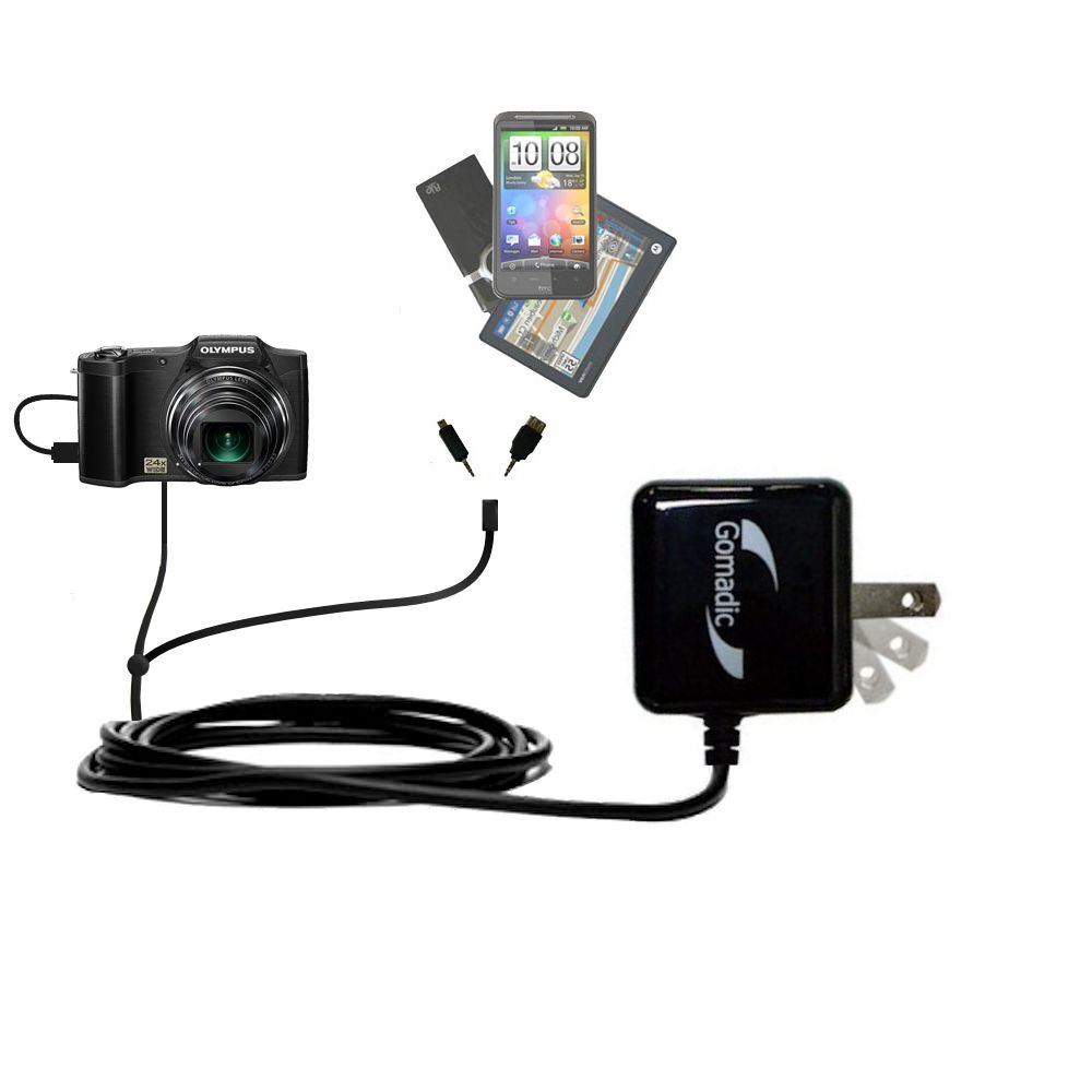 Double Wall Home Charger with tips including compatible with the Olympus SZ-12