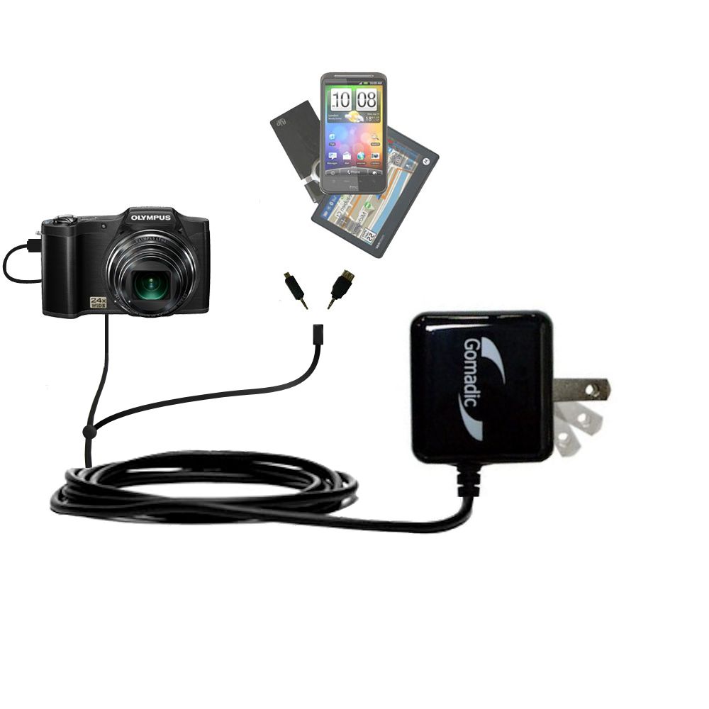 Double Wall Home Charger with tips including compatible with the Olympus SZ-14