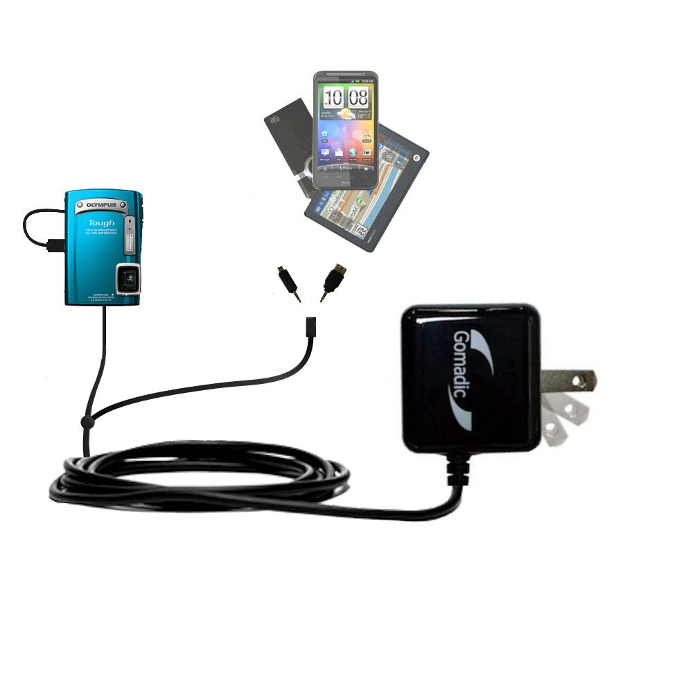 Double Wall Home Charger with tips including compatible with the Olympus TG-320