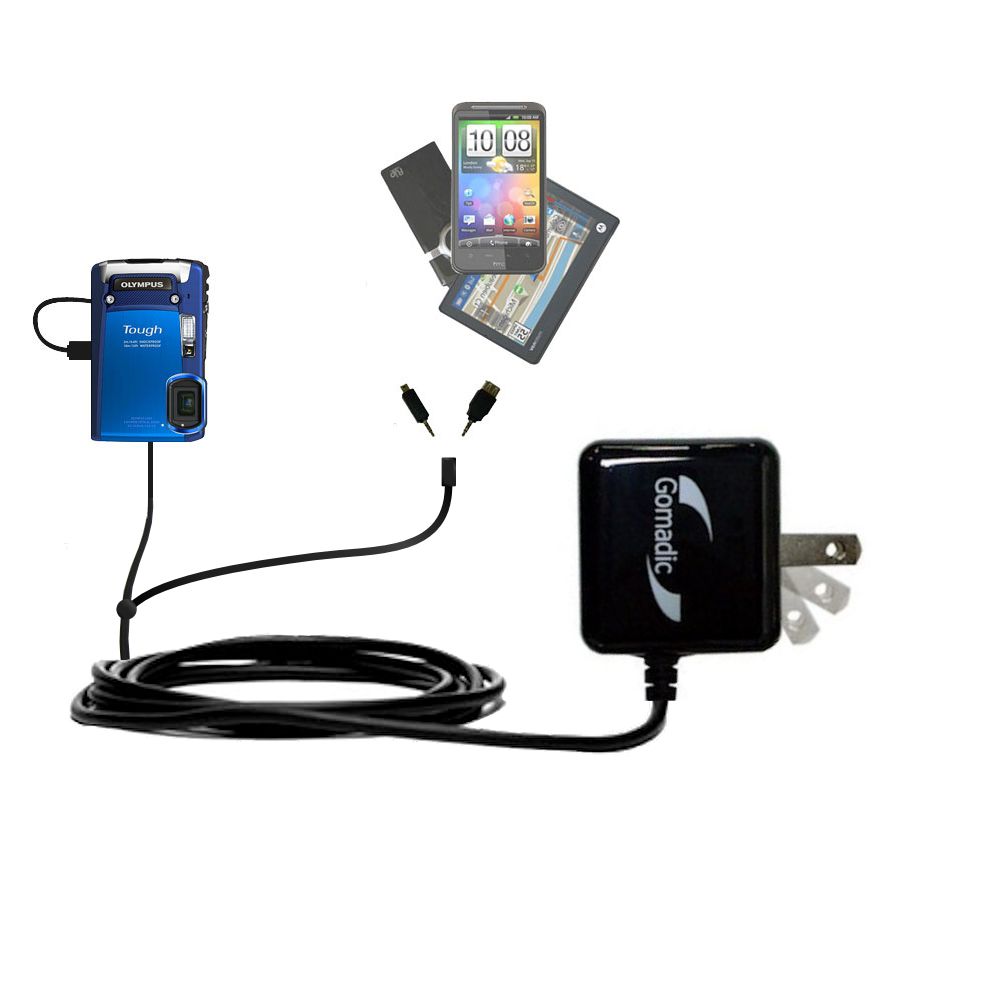 Double Wall Home Charger with tips including compatible with the Olympus TG-820 iHS